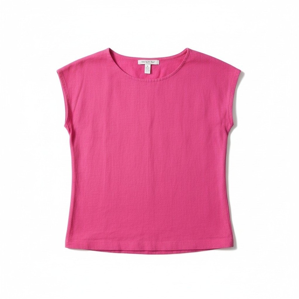 Royal‎ Silk Vintage 100% Silk Cap Sleeve Top, Woman's Small Magenta Pink Blouse